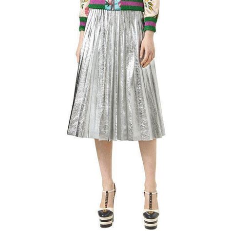 gucci silver skirt|gucci pleated skirt.